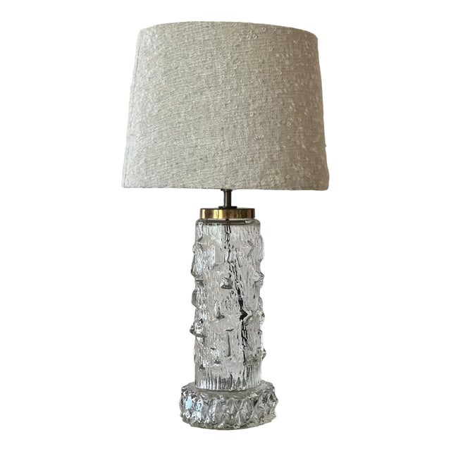 Vintage Table Lamps in Clear Glass, 1960s, Set of 2 For Sale