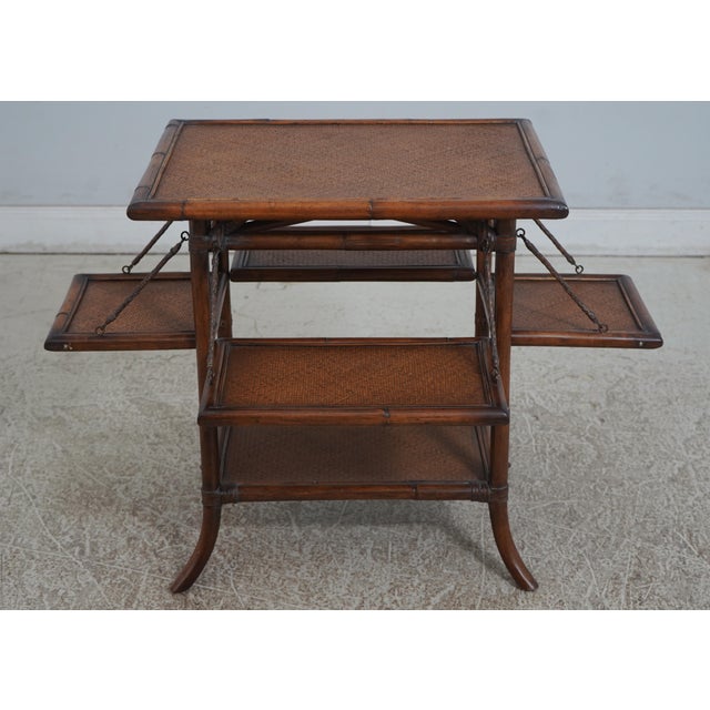 Thomasville Thomasville Tommy Bahama Style Rattan Occasional Table For Sale - Image 4 of 12