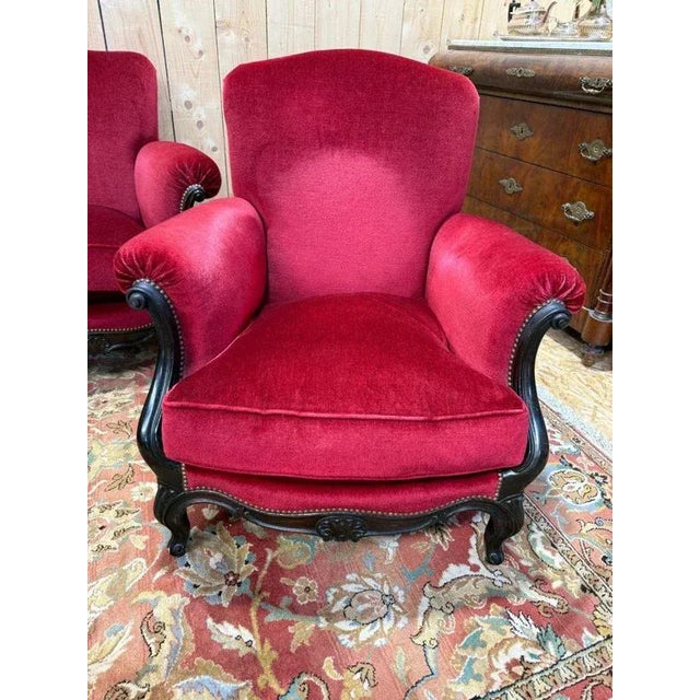 Napoleon III Style Sofa and Armchairs, Set of 3 For Sale - Image 4 of 9