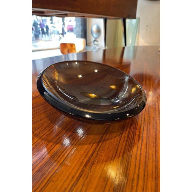 Smoked Glass Catchall Dish, 1970s For Sale - Image 6 of 8