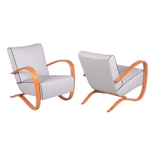 Czech Art Deco H-269 Lounge Chairs by J. Halabala for Up Závody, 1930s, Set of 2 For Sale