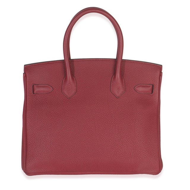 Rouge Grenat Togo Birkin 30 GHW For Sale - Image 4 of 9