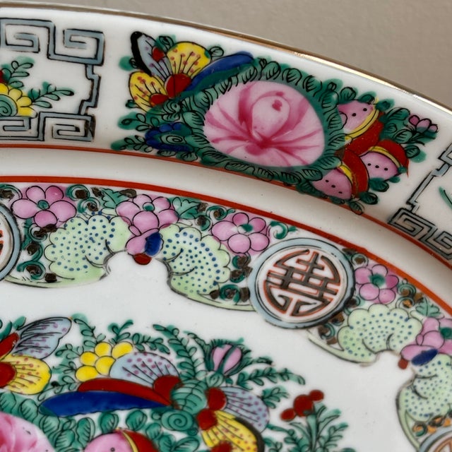 Mid-20th Century Famille Rose Chinese Export Oval Platter For Sale - Image 9 of 12