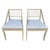 Cream John Saladino Lattice Wood Framed Sleigh Chairs - A Pair For Sale - Image 8 of 18