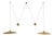 Onos 55 Double Pull Brass Pendant with Counter Weights by Florian Schulz, 1970s For Sale