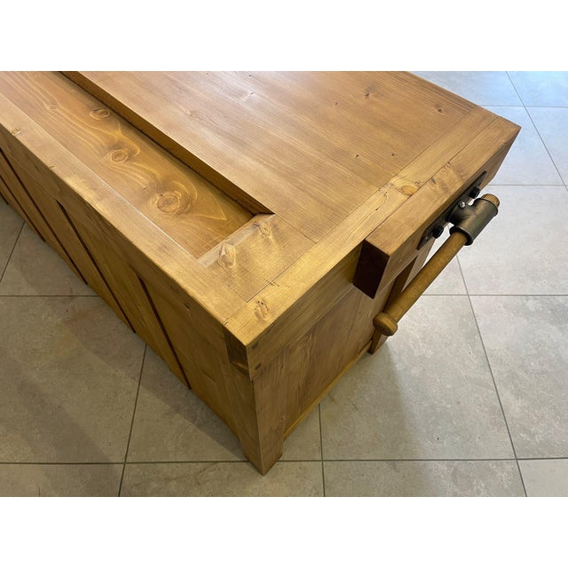 Rustic Planer Bench in Pine For Sale - Image 11 of 18
