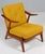 H. Brockman Petersen lounge chair in oak and teak. New upholstered with yellow Hallingdal wool from Kvadrat. Made by...