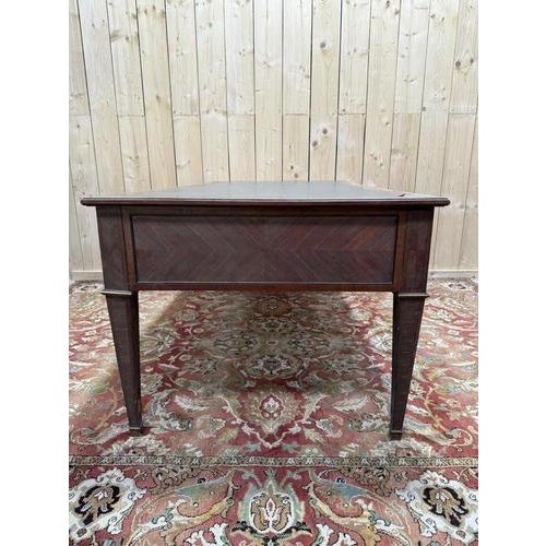 Wood Louis XVI Style Marquetry Desk For Sale - Image 7 of 9