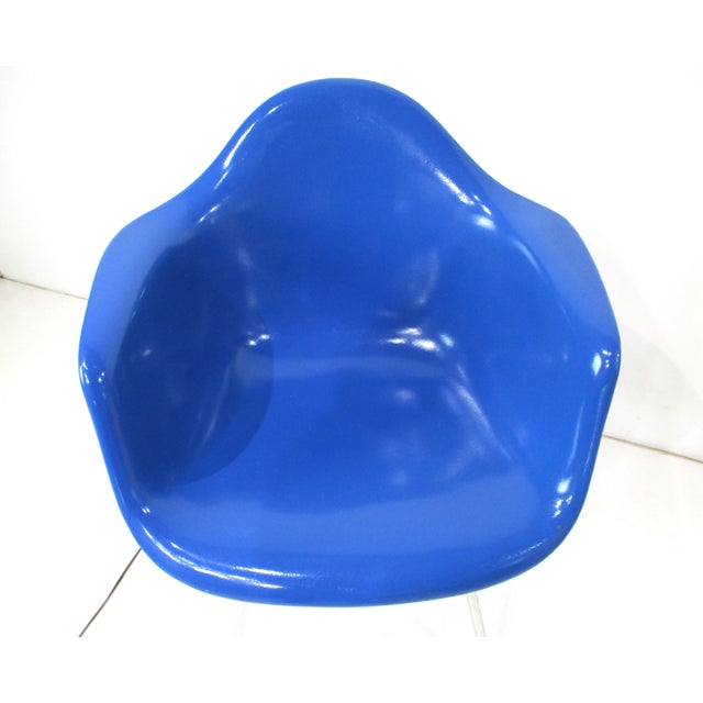 Eames Blue Arm Shell Chair by Herman Miller For Sale In Cincinnati - Image 6 of 13