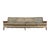 1960s Mid Century Modern Caned Walnut Velvet Long Sofa for Reupholstery 101" For Sale In Tampa - Image 6 of 16