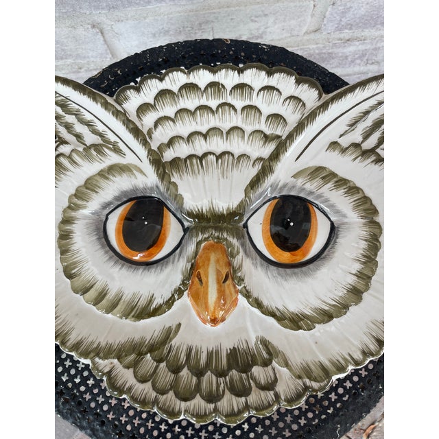 Italian Italian Ceramic Owl Dish For Sale - Image 3 of 4