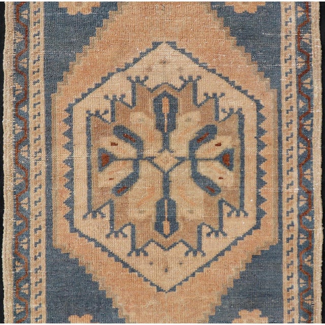 Vintage Turkish Oushak Rug With All-Over Sub-Geometric Medallion Design For Sale - Image 4 of 8