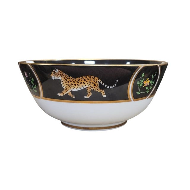 Lynn Chase Jaguar Porcelain Bowl For Sale - Image 10 of 10