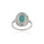 Early 18th Century 1.51ct Cabochon Turquoise & Diamond 14k Gold Ring Size 4 For Sale - Image 9 of 16