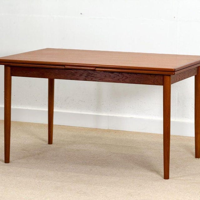 Brown Mid-Century Double Extending Table, Denmark, 1960 For Sale - Image 8 of 11