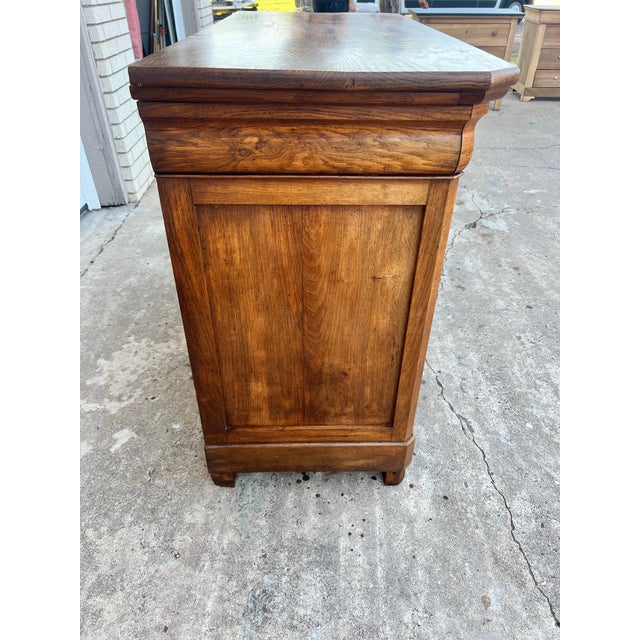French 19th Century Louis Philippe Solid Oak Two Door Buffet For Sale - Image 9 of 12