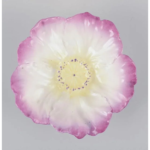 Small Early 20th Century Art Nouveau French Faience Floral Bowls, Set of 3 For Sale - Image 3 of 8