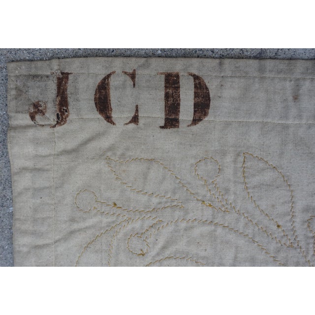 Black 19th Century Italian Metallic Appliqued Textile For Sale - Image 8 of 8