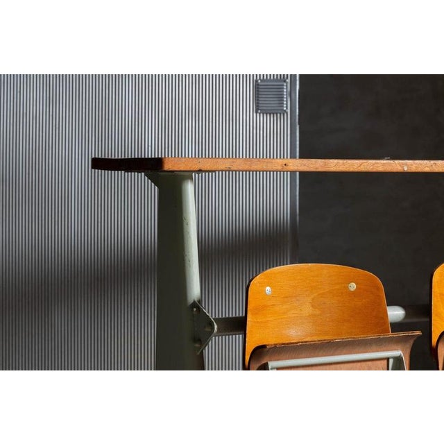 Lectura Hall Chairs attributed to Jean Prouvé for Ensic, France, 1950s For Sale - Image 3 of 18