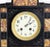 Clocks - Table clock - 19th century. French; 19th century in black and pink marble; white enamel dial with Arabic...