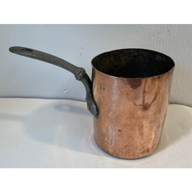 French Vintage French Copper Sauce Pot For Sale - Image 3 of 6
