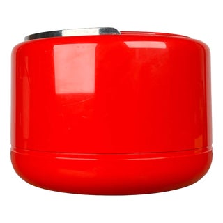Mid-Century Modern Danish Space Age Red Ice Cooler Bucket by Erik Magnussen for Stelton, 1970s For Sale