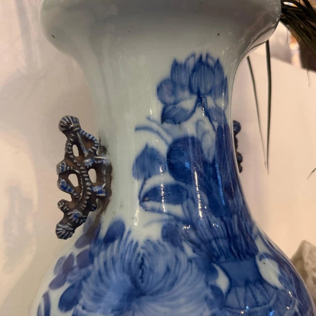 Asian 1950s Traditional Qing Dynasty Style Chinese Porcelain Vase For Sale - Image 3 of 13