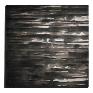Karina Savonenko, Horizontal Organic Lines in Black and White, Painting, 2026 For Sale