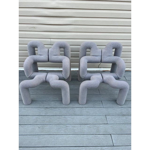 Postmodern Pair of Postmodern Ekstrem Chairs by Terje Ekstrøm, 1984, Made in Norway For Sale - Image 3 of 12