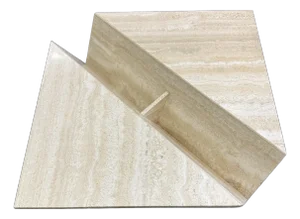 1970s Vintage Square Travertine Coffee Table