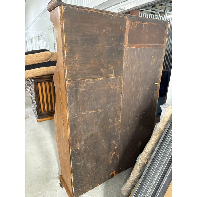 Oak Secretary Bookcase, Early 20th Century For Sale - Image 10 of 10