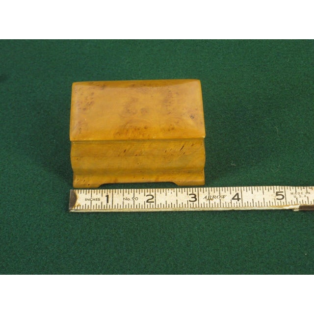 Mid 20th Century Jewelry Box Organizer Exotic Burlwood Maple Handcrafted For Sale - Image 4 of 9