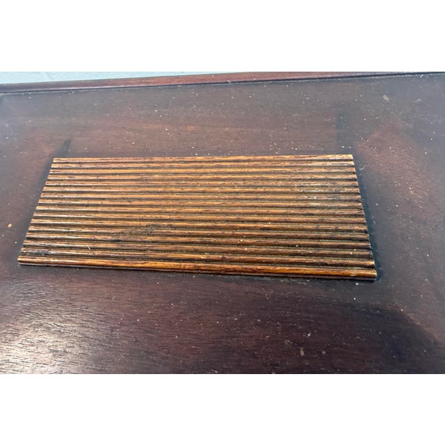 Brown Quality Antique 19th Century Handmade Mahogany Wood Wooden Jewelry Sewing Box For Sale - Image 8 of 11