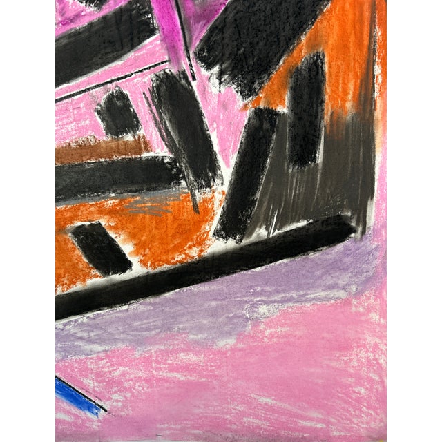 Abstract Abstract Expressionist Pastel Drawing by Erik Sulander For Sale - Image 3 of 3