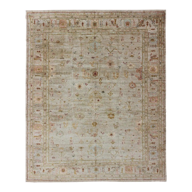 Keivan Woven Arts Angora Oushak Turkish Rug Measures: 12'2 X 14'5 For Sale