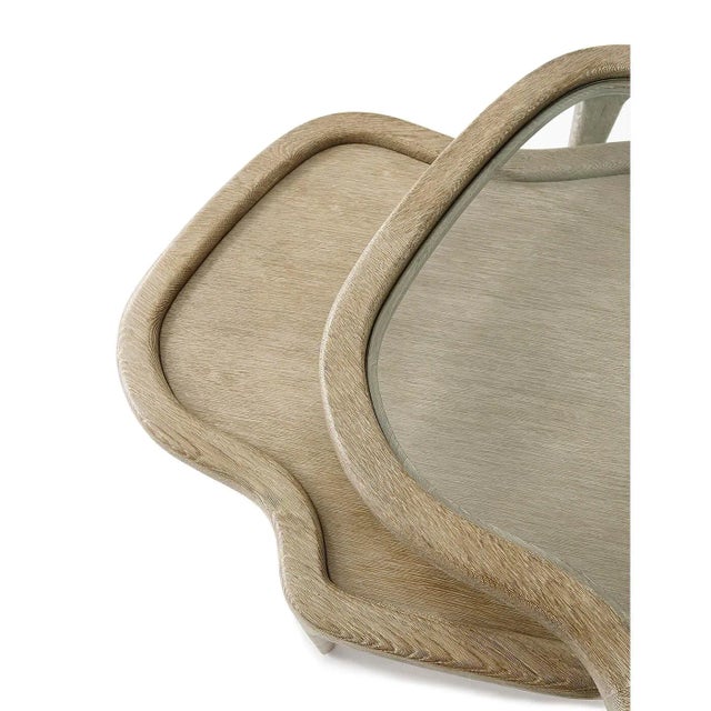 Wood Modern Natural Form Nesting Cocktail Tables - Set of 2 For Sale - Image 7 of 7