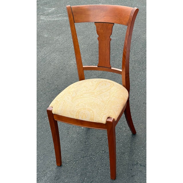 Traditional Grange Furniture Solid Cherry Dining Chairs Made in France - Set of 10 For Sale - Image 3 of 12