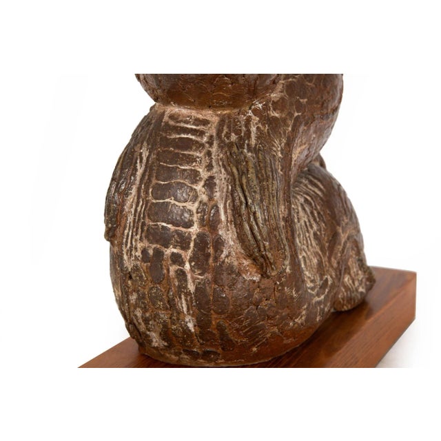 French Modernist Stoneware Sculpture “Serpent” (1946) by Marcel Derny For Sale - Image 12 of 18