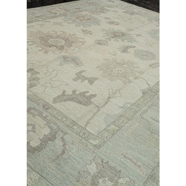 Turkish Turkish Oushak Rug 10'2" x 14'2" For Sale - Image 3 of 9