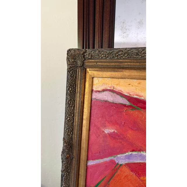 Modernist Abstract Landscape 70’s Oil Painting by Jack Shears For Sale In San Francisco - Image 6 of 11