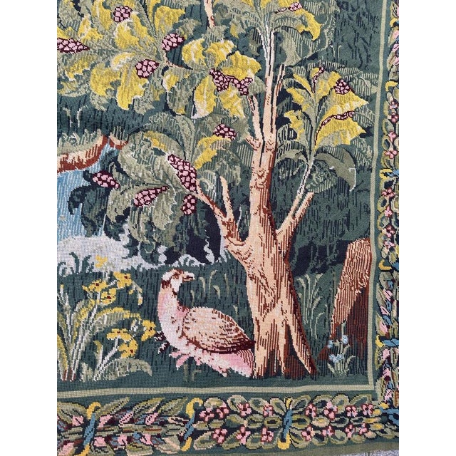 Vintage French Aubusson Style Needlepoint Tapestry, 1950s For Sale - Image 10 of 18