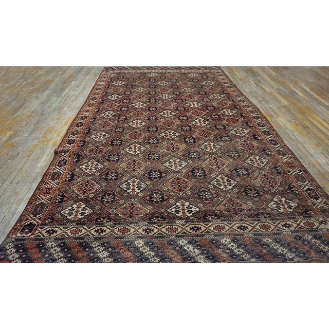 19th Century Central Asian Chodor Turkmen Carpet 7' 3" x 12' Baluch A name given to (mostly) pile rugs woven by Indo-...