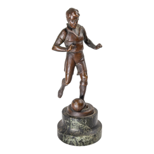 Early 20th Century Austrian Bronze of a Footballer Soccer Player