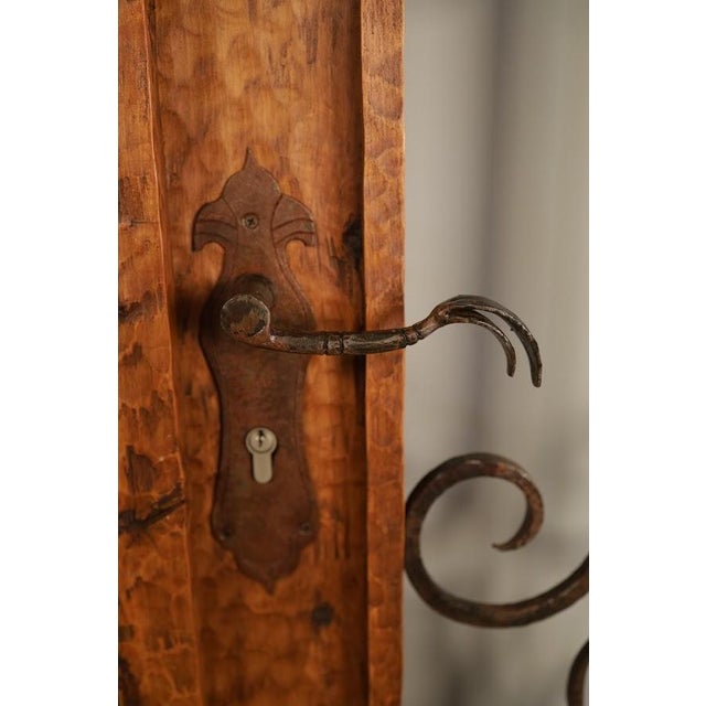 Handcrafted Solid Wood Rustic Double Exterior Door – Custom Mexican Design Made to Order For Sale In Denver - Image 6 of 16