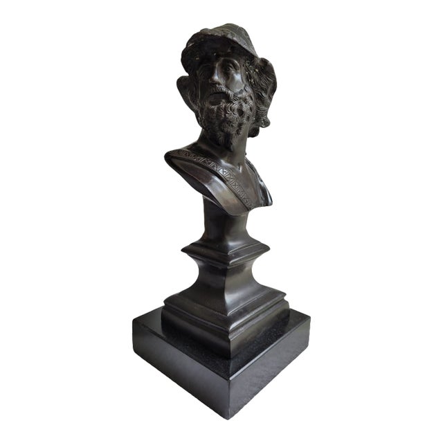 Late 19th Century Grand Tour Patinated Bronze Bust of Pericles For Sale