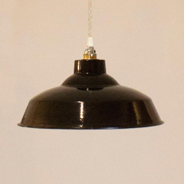 1950s Black Industrial Pendant Lamp, Spain, 1950s For Sale - Image 5 of 7