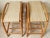 Wood Pair Vintage Mid Century Bamboo Rattan Formica Top Side/End Tables For Sale - Image 7 of 8