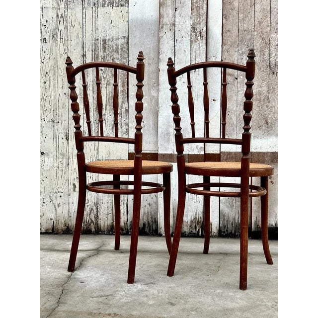 Thonet Austrian Chairs by Michael Thonet for Thonet, Set of 2 For Sale - Image 4 of 7