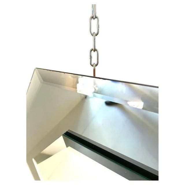 Glass Italian Octagonal Mirror in Molato Glass, 1960s For Sale - Image 7 of 8