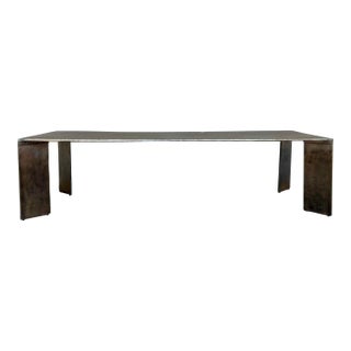 Modern Antique Brass Indoor/Outdoor Coffee Table For Sale